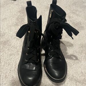 Antonio Melani Black Lace up combat boots
